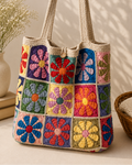 Multicolour flowers tote bag