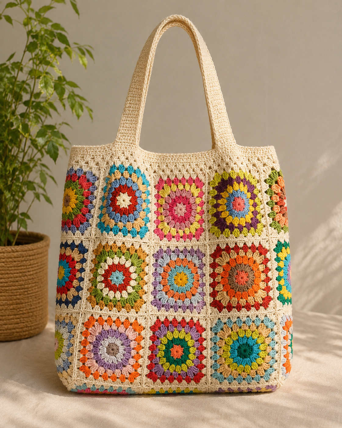Beige crochet