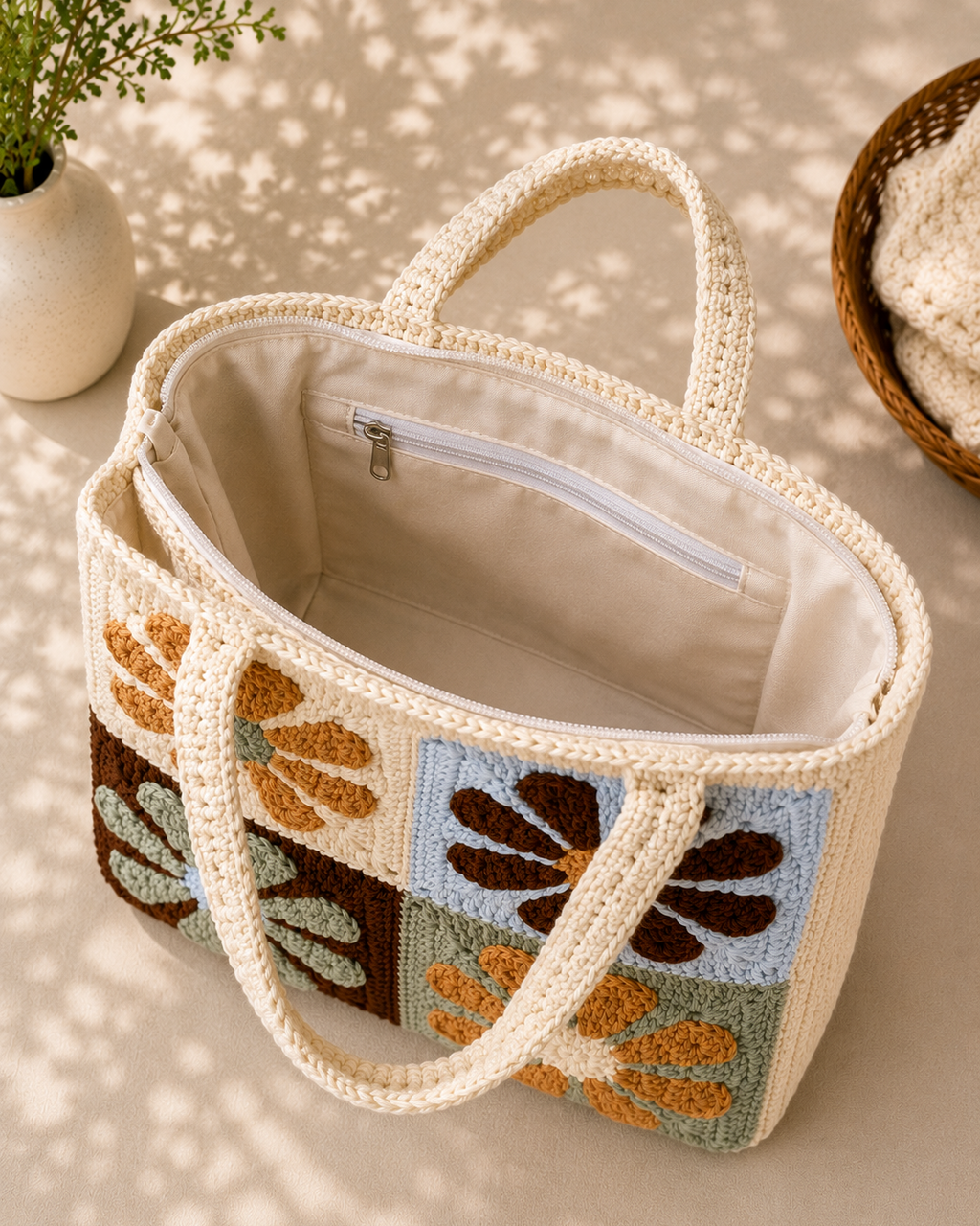 beige and brown tote