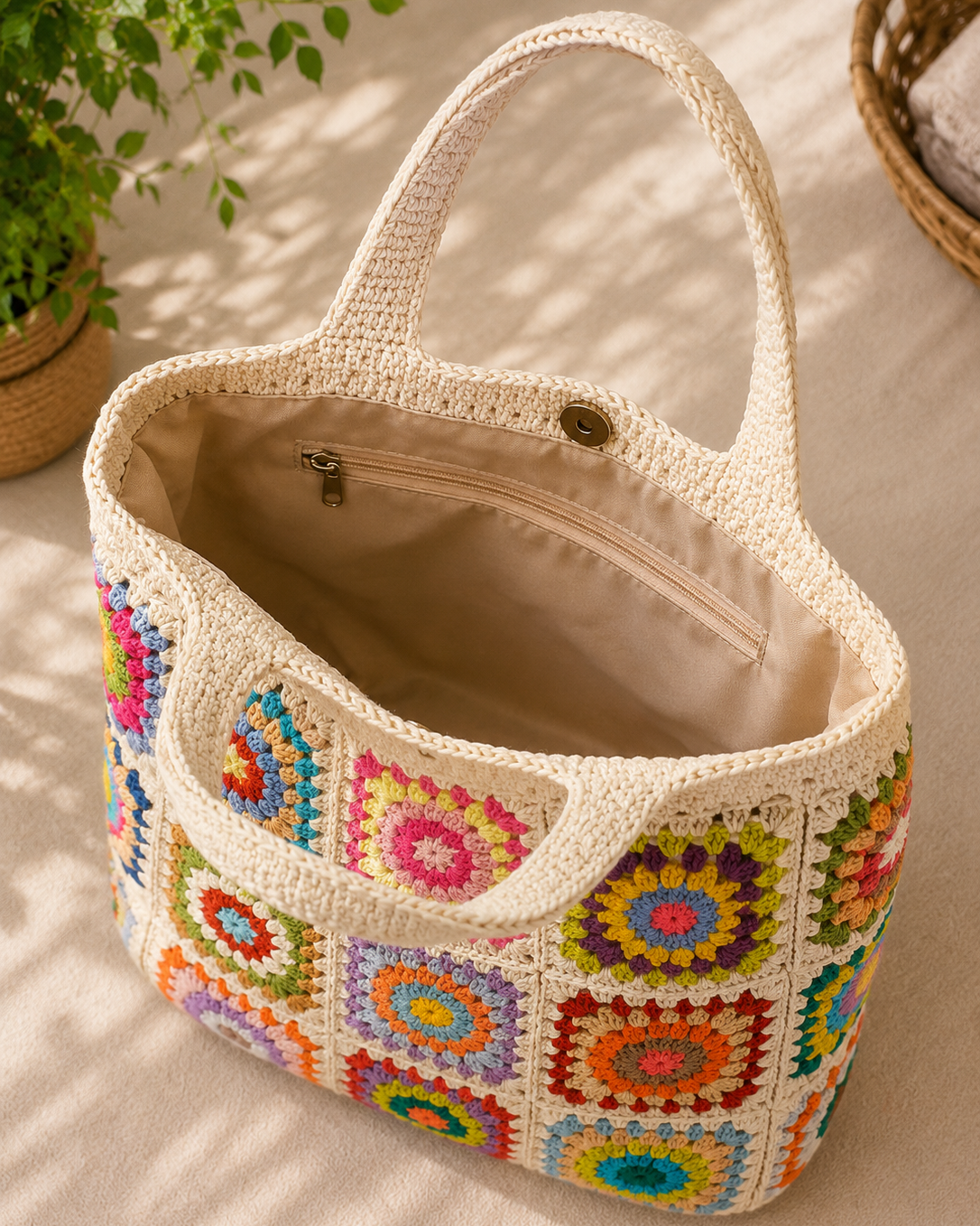 Beige crochet